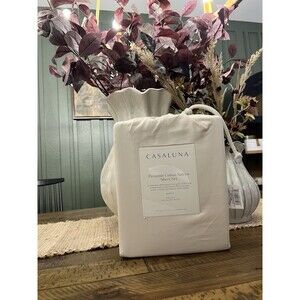 Queen 600 Thread Count Sateen Sheet SetNatural - Casaluna NEW